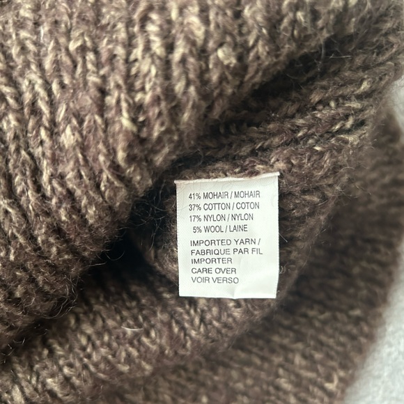 Anne Klein wool brown short sleeve  Turtleneck Sweater - Picture 3 of 4